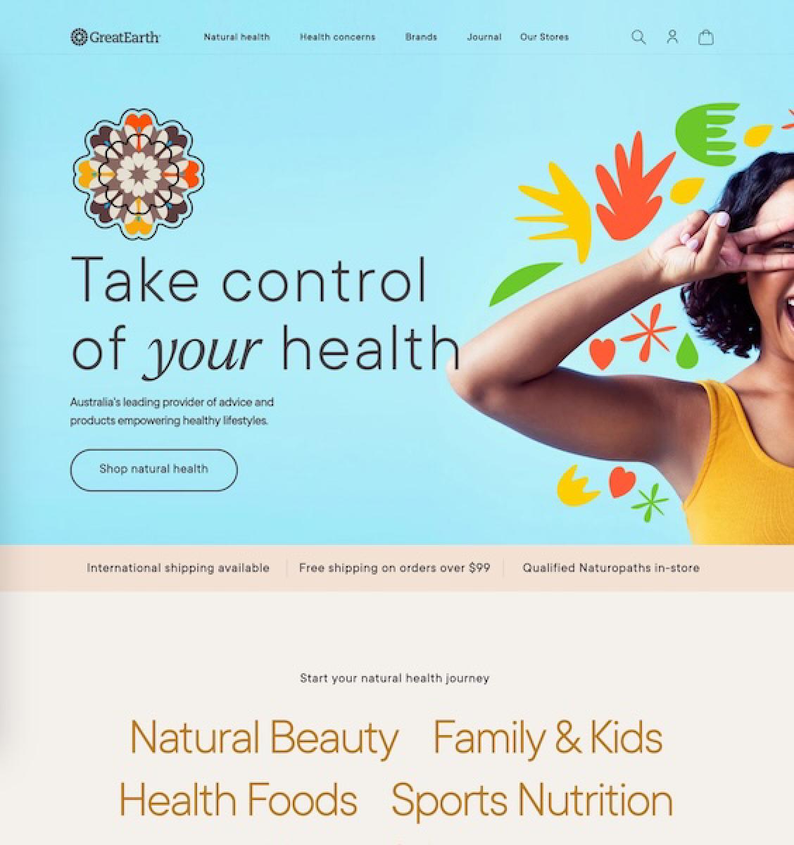 Great Earth, Shopify project by Victoria Garland Creative