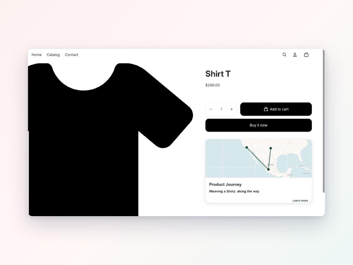 JourneyGlow - Product Journey Transparency, Shopify project by Victoria Garland Creative